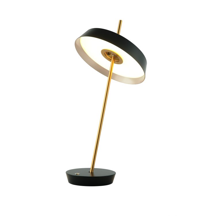 Настольная лампа Vertigo черно-золотая