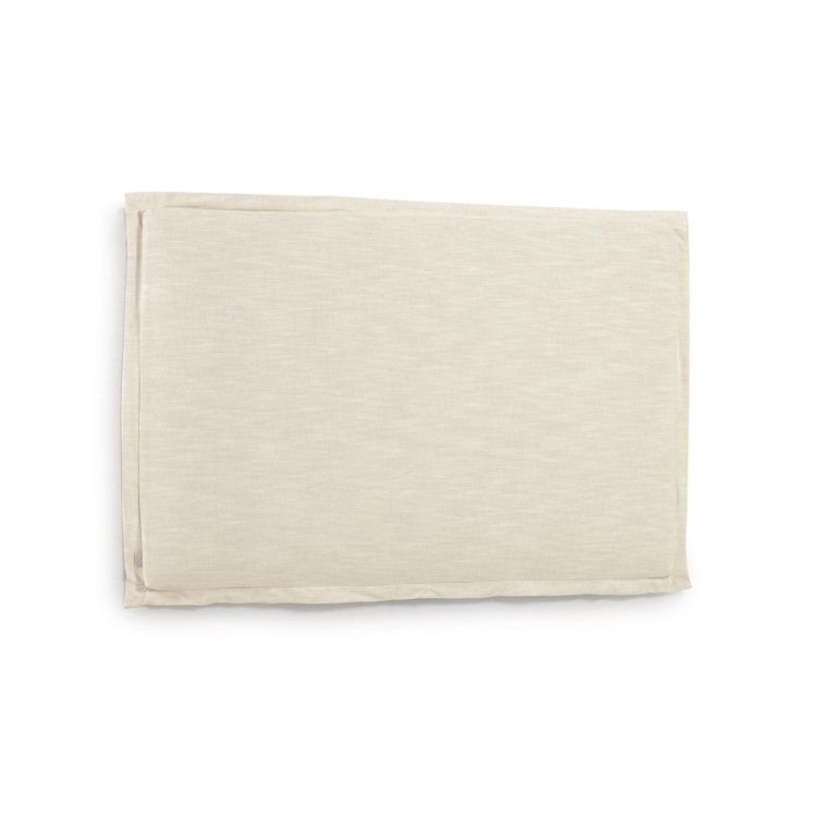 Изголовье из льняной ткани белого цвета Tanit со съемным чехлом 166 х 106 см