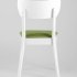 Комплект из четырех стульев | TOMAS WHITE белый каркас салатовая обивка