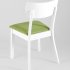 Комплект из четырех стульев | TOMAS WHITE белый каркас салатовая обивка