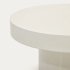 Круглый журнальный столик Aiguablava из белого цемента 90 см