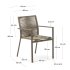 Садовый стул Culip из алюминия и шнура в коричневом цвете