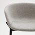 Полубарный стул Yvette светло-серый с ножками в черной отделке 65 см