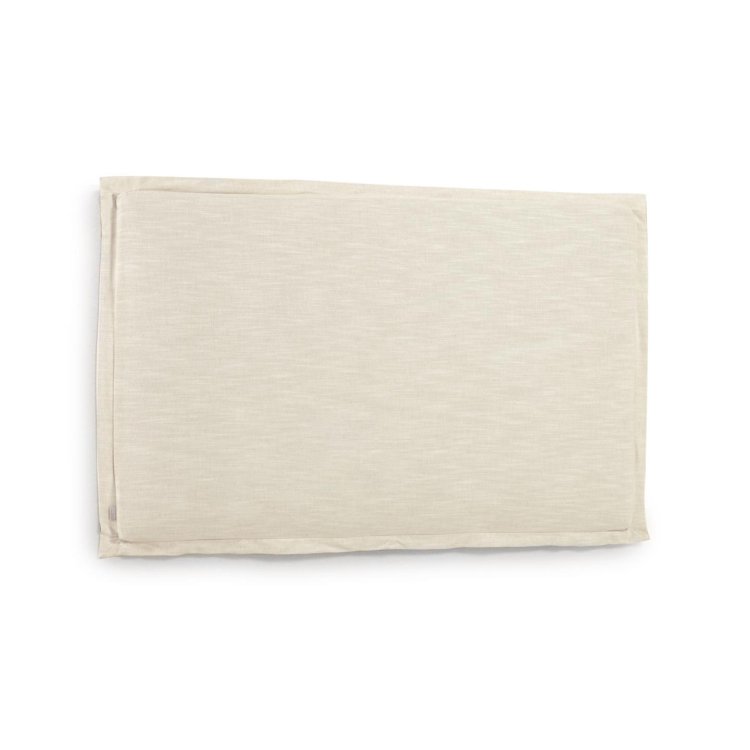 Изголовье из льняной ткани белого цвета Tanit со съемным чехлом 186 х 106 см