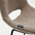 Полубарный стул Zahara коричневый с черными стальными ножками 65 см