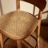 Барный стул Romane из бука с натуральной отделкой из шпона ясеня и сиденьем из ротанга