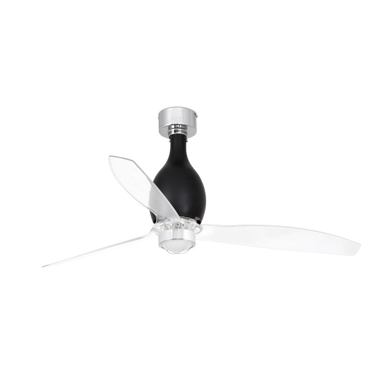 Потолочный вентилятор Mini Eterfan LED черный/прозрачный 128 см
