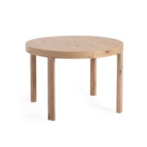 Раздвижной круглый стол Extendable с дубовым шпоном и ножками из массива дерева 120(170) x 12 см