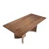 Прямоугольный обеденный стол 1109/DT210118 из ореха и позолоченной стали