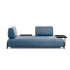 Синий 3-местный диван Compo с большим подносом 252 см