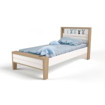 Кровать 160х90 №2 MIX BUNNY с мяг.изнож., голубые зайчики