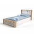 Кровать 160х90 №4 MIX BUNNY с мяг.изнож., с голубыми зайчиками