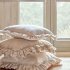 Чехол на подушку Deva из натурального льна с бежевой каймой и полоску 45 х 45 см