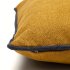 Чехол на подушку Viera горчичного цвета с синей каймой 45 х 45 см