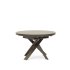 Круглый раздвижной стол Vashti из керамики и стали с коричневой отделкой 120(160) см