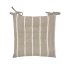 Подушка для стула Margarida из 100% хлопка бежевого цвета в полоску 40 х 40 см