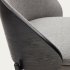 Барный стул Eamy светло-серый из шпона ясеня с черной отделкой