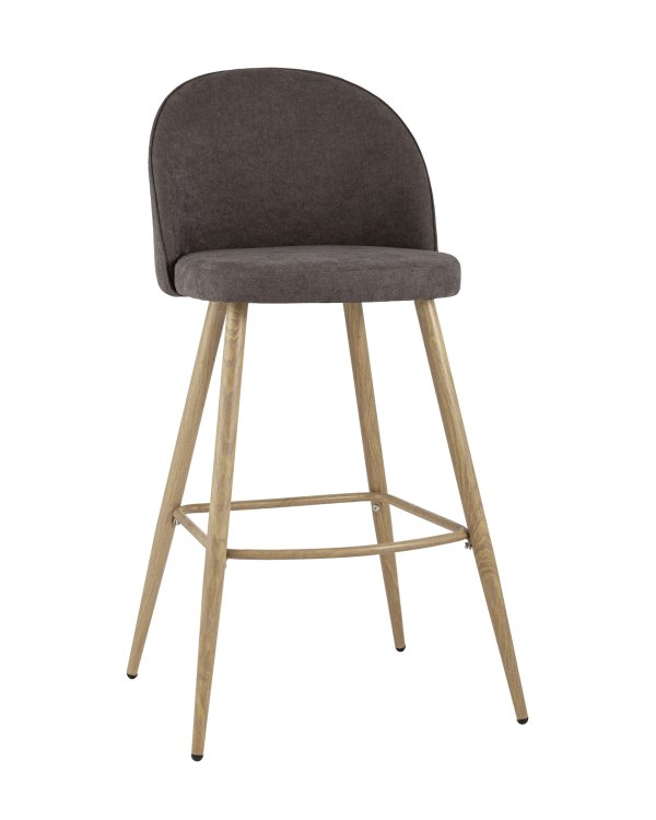 Барный стул | Лион обивка шенилл коричневая
