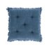 Подушка для сиденья 45 х 45 см темно-синяя, хлопок бахрома