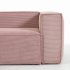 Угловой 4-х местный диван Blok розовый вельвет 320 х 230 см