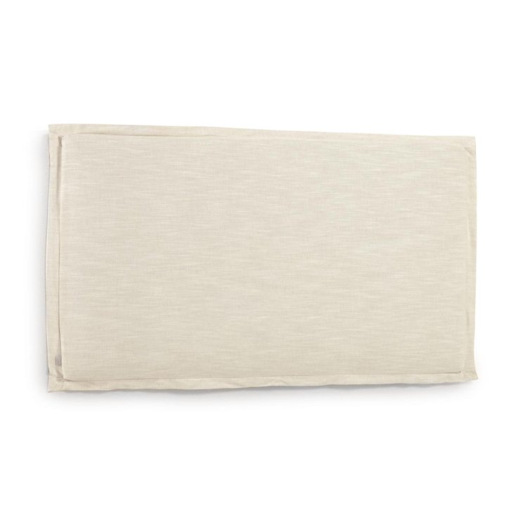 Изголовье из льняной ткани белого цвета Tanit со съемным чехлом 206 х 106 см