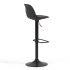 Барный стул Orlando-T черная искусственная кожа и черная матовая сталь 60-82 см
