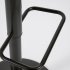 Барный стул Orlando-T черная искусственная кожа и черная матовая сталь 60-82 см