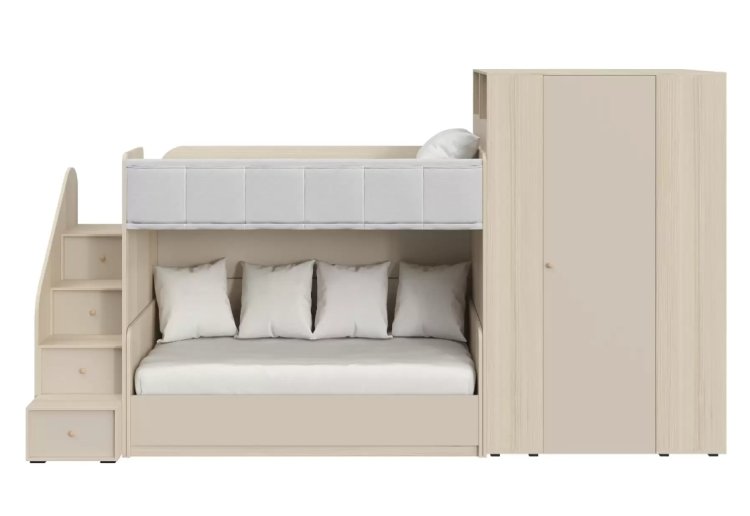 Двухъярусная кровать Play 6 со шкафом 850405