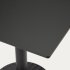 Уличный стол Tiaret черного цвета с металлической ножкой 68 х 68 см