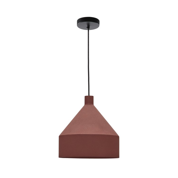 Подвесной светильник Peralta из металла с терракотовой окраской 30 см