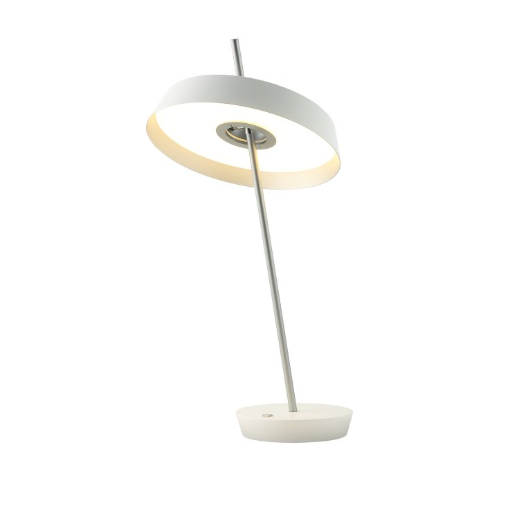 Настольная лампа Vertigo бело-серебристая