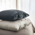 Чехол для подушки Tazu из 100% льна светло-серого цвета 45 х 45 см