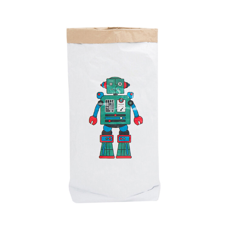 Эко-мешок для игрушек из крафт бумаги «Robot Martin»