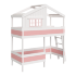 Кровать-чердак "Шале" размер L (белый/розовый)