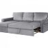 Угловой диван-кровать с оттоманкой и ёмкостью для хранения Murom 434106